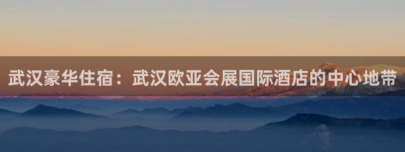 果博注册客服电话是多少号：武汉豪华住宿：武汉欧亚会展国际酒店的中心地带