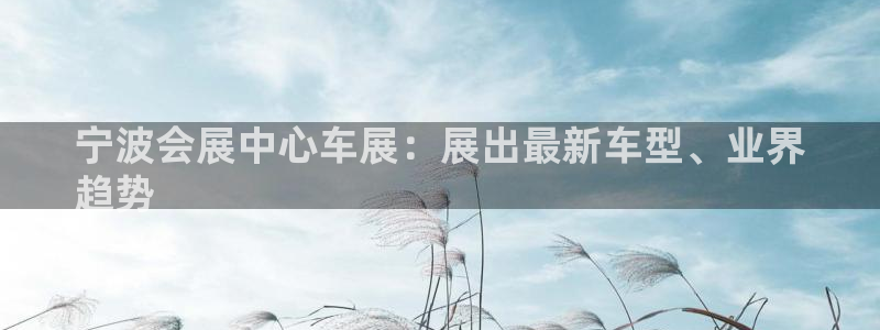 下载果博：宁波会展中心车展：展出最新车型、业界
趋势